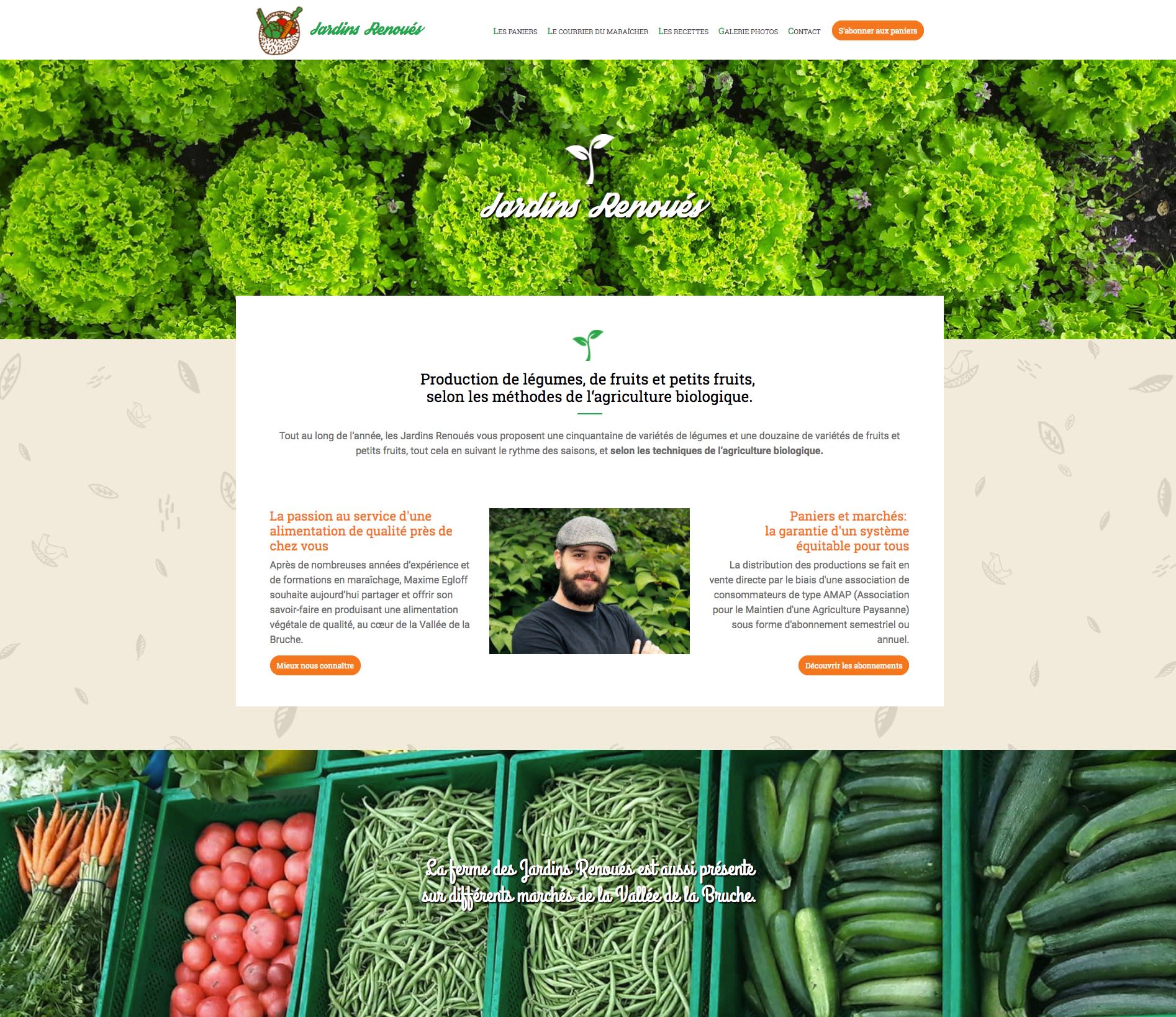 Site web - Jardins renous AMAP