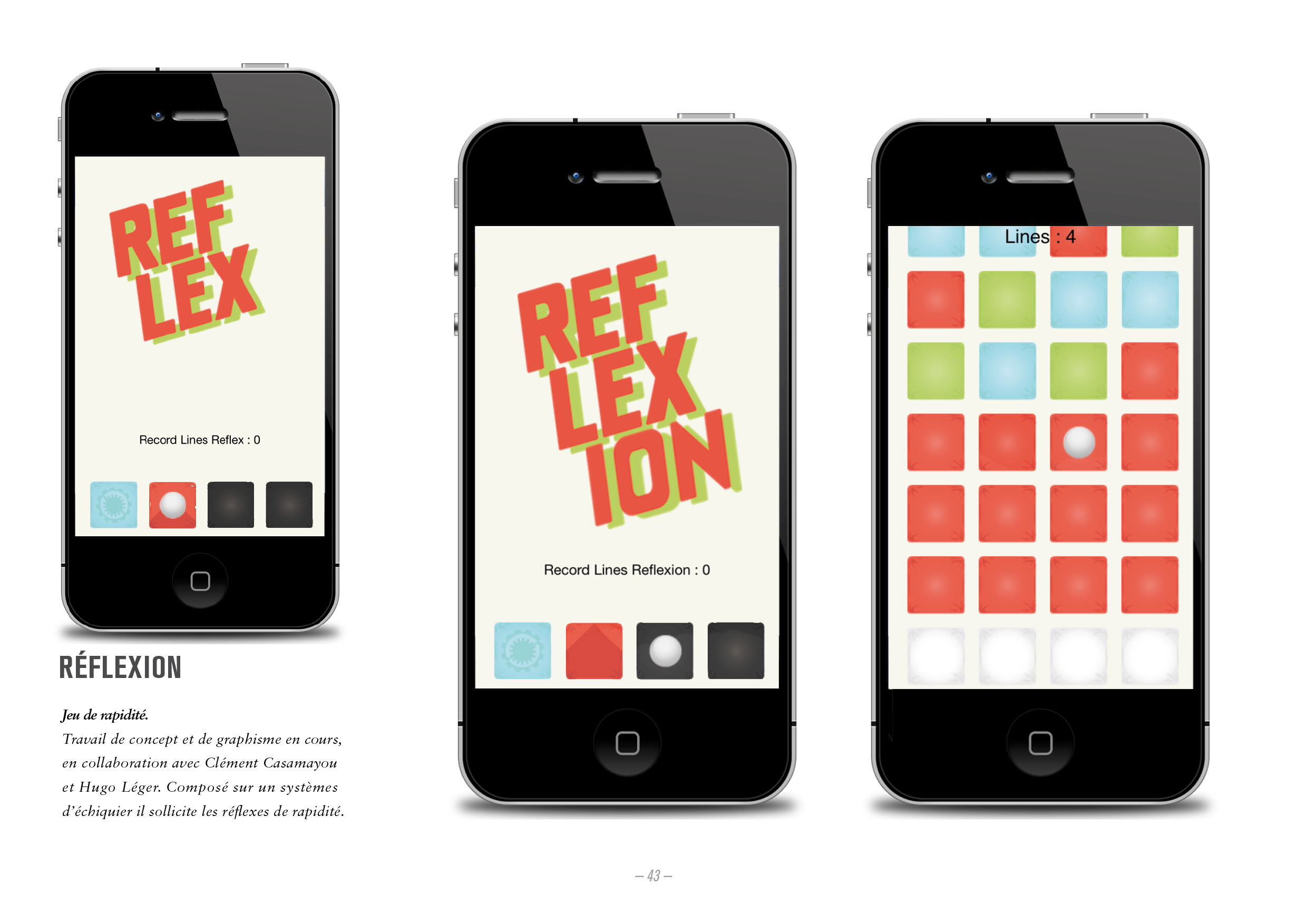 UI design, application jeu mobile IOS