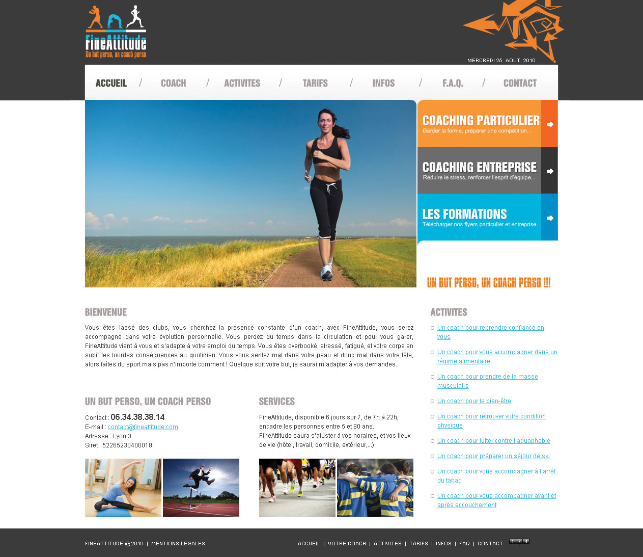 Webdesign pour site de coach sportif - Fine Attitude