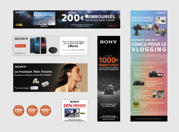 Bannières Newsletter SONY / eg+ worldwide