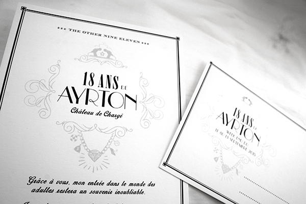 Design graphique d'un évènement privé / Papeterie Luxe