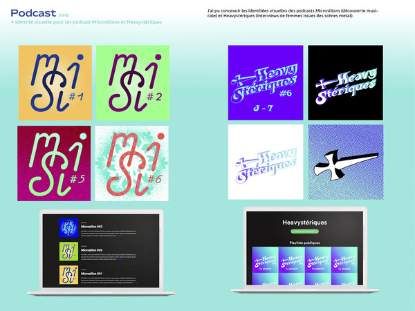 Podcast : Identit visuelle pour les podcast Microsillons et Heavystriques