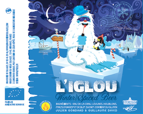 Création étiquette de bière de noël
