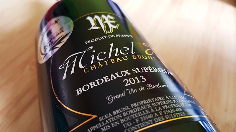 Création d'une étiquette pour bouteilles de vin