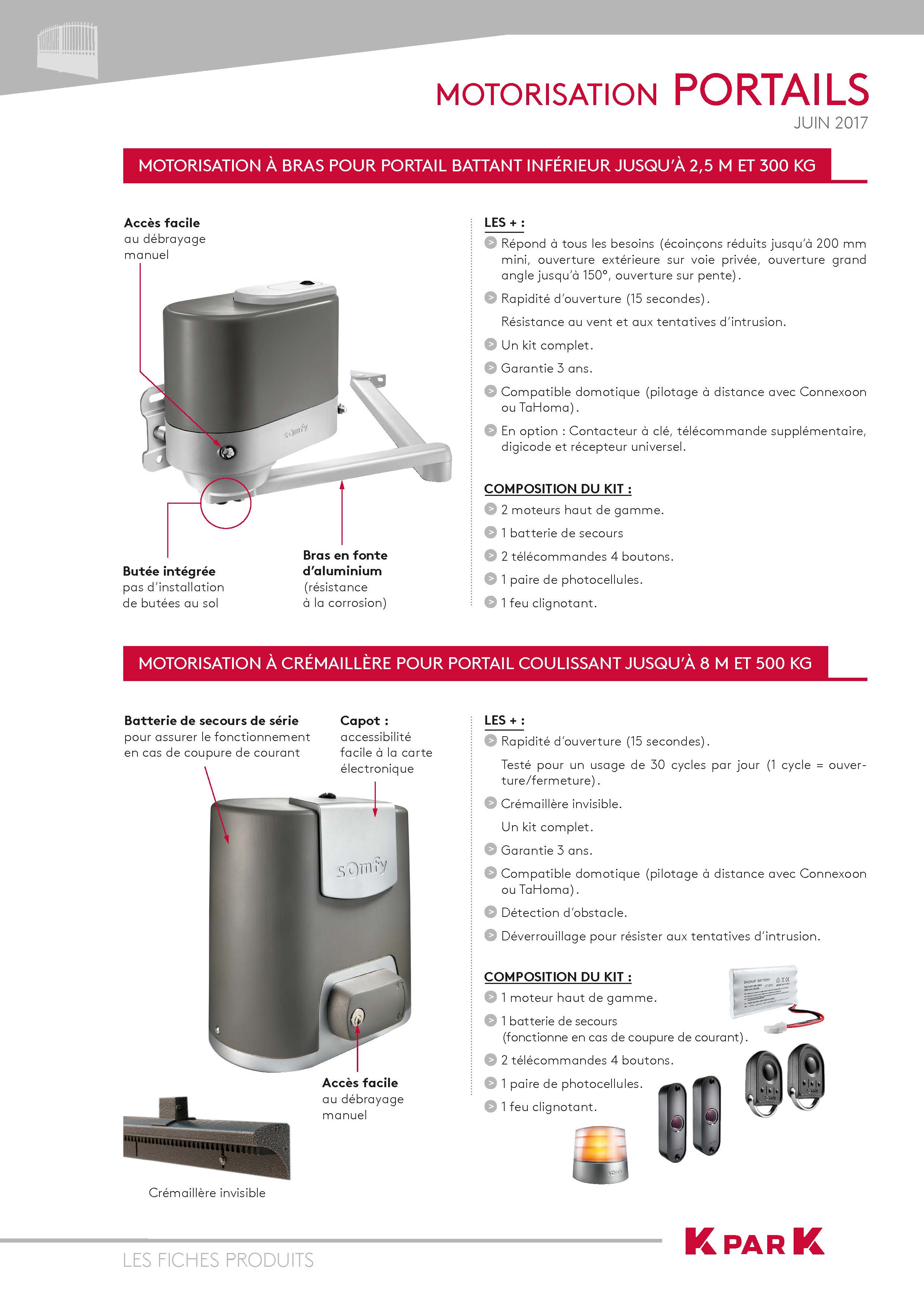 Fiche-produits Motorisations KparK R