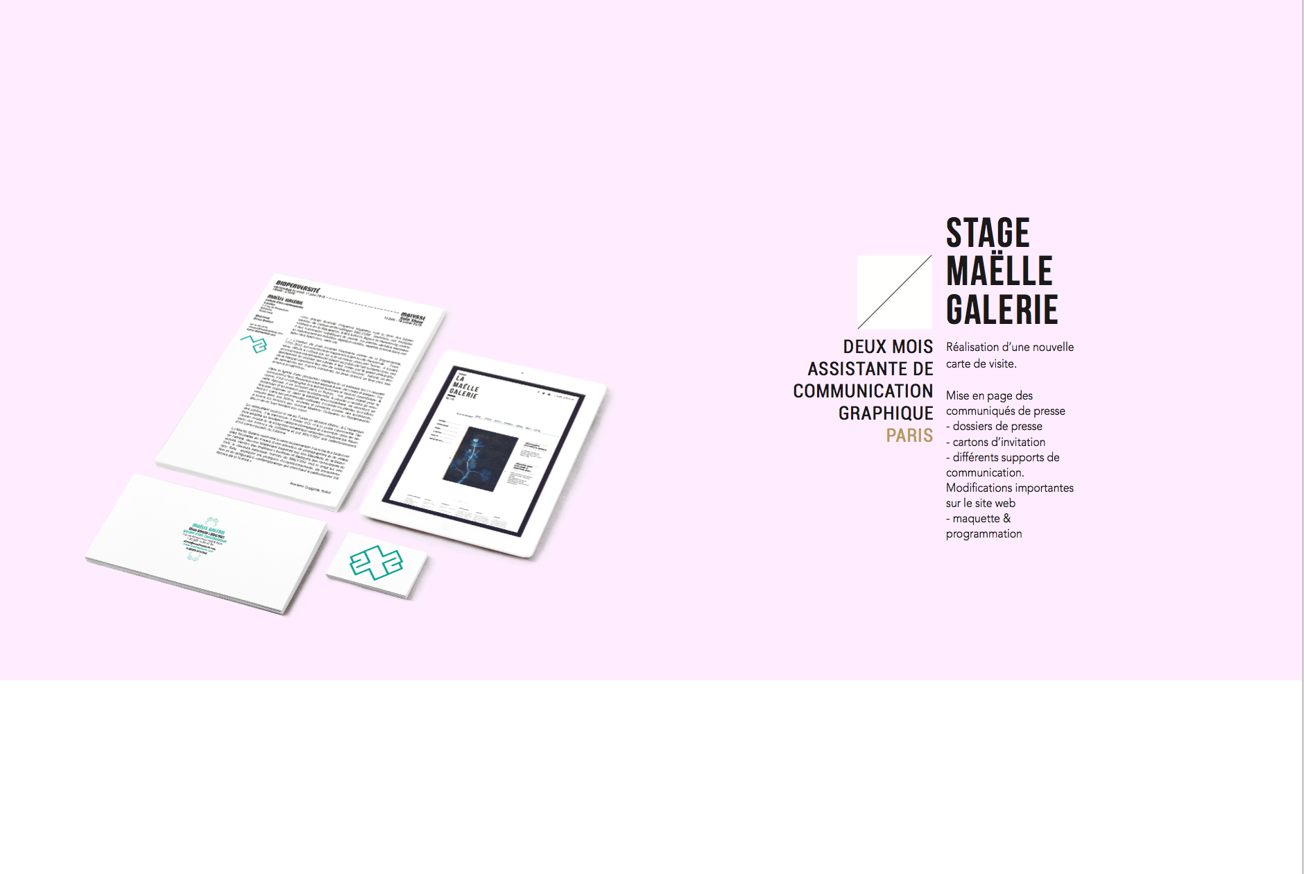 Mise en page de différents outils de communication visuelle.