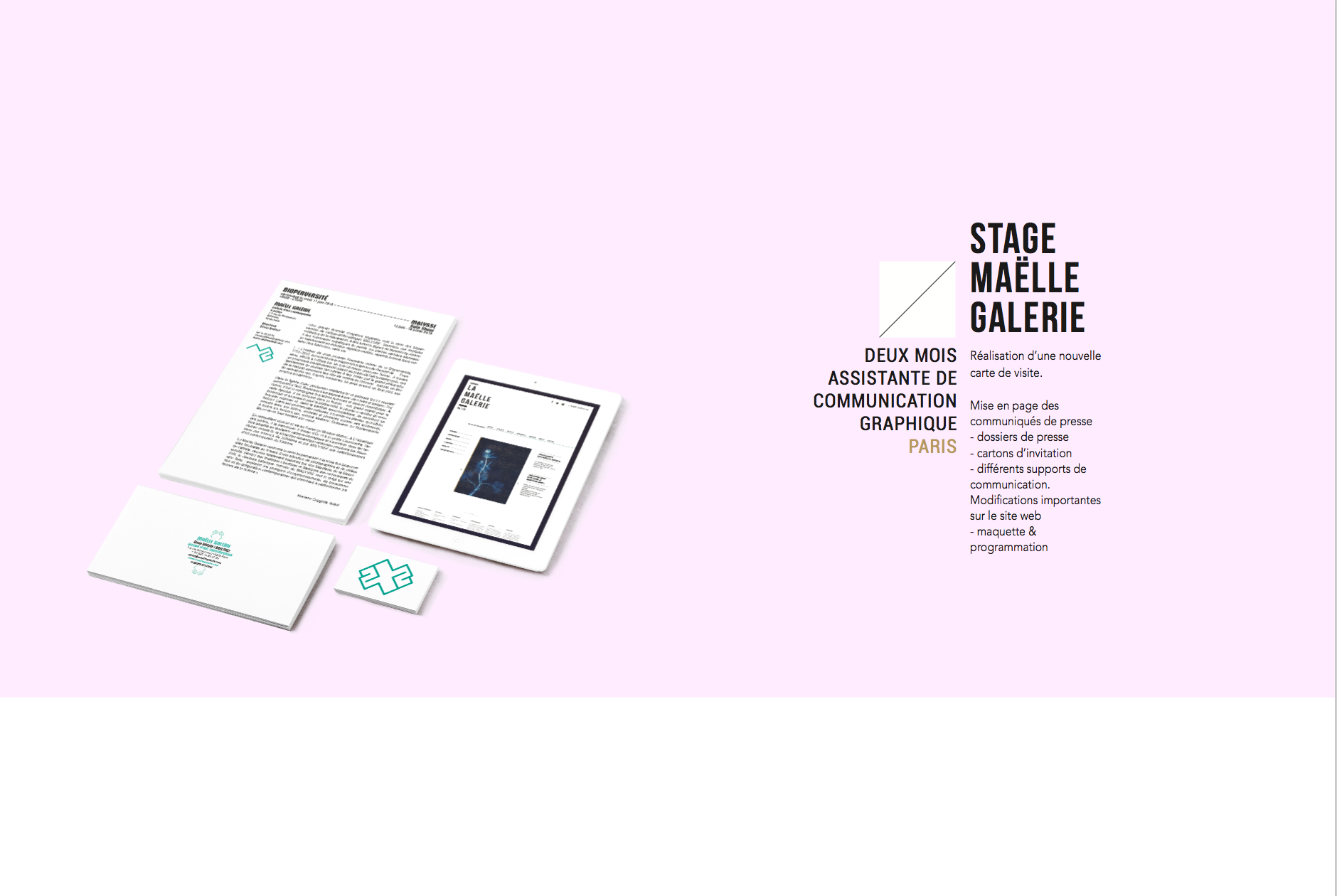 Mise en page de diffrents outils de communication visuelle.