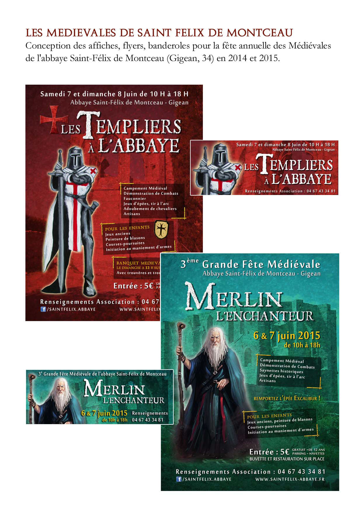 Affiches pour abbaye Saint-Félix de Montceau