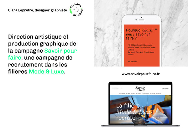 Cration graphique de la campagne nationale Savoir pour faire