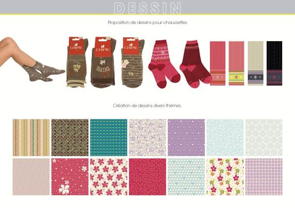 Dessins - motifs pour chaussettes