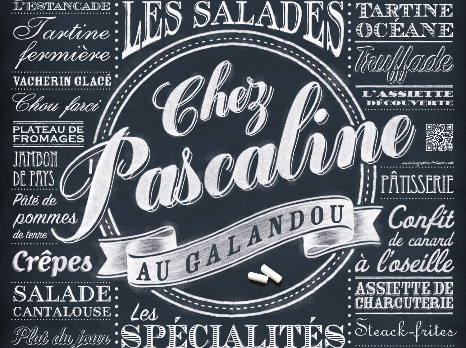 POSTER AVEC SIMULATION DE "CHALK LETTERING"