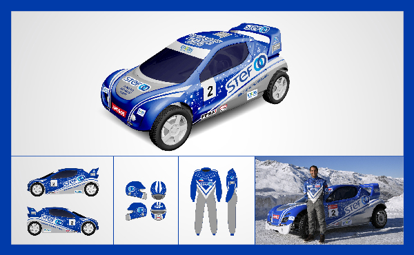 Habillage d'une voiture pour le Trophée Andros et ses déclinaison