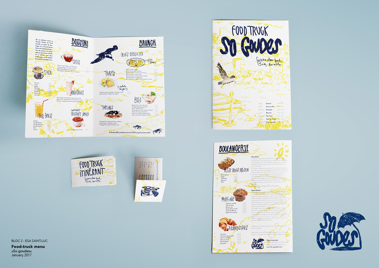 Menu d'un Food Truck : "So Goudes"