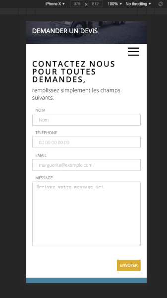 Responsive Design / Déménagement Débarras Transport Français