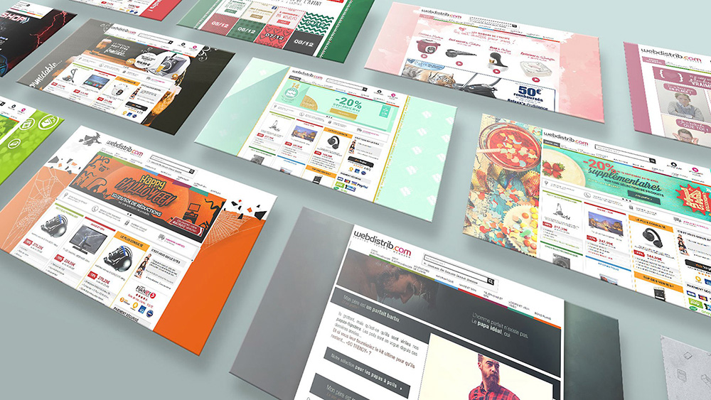 Réalisation d'opération commerciale, bannières, page/portail web desktop & mobil