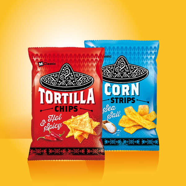 TORTILLA CHIPS & CORN STRIPS