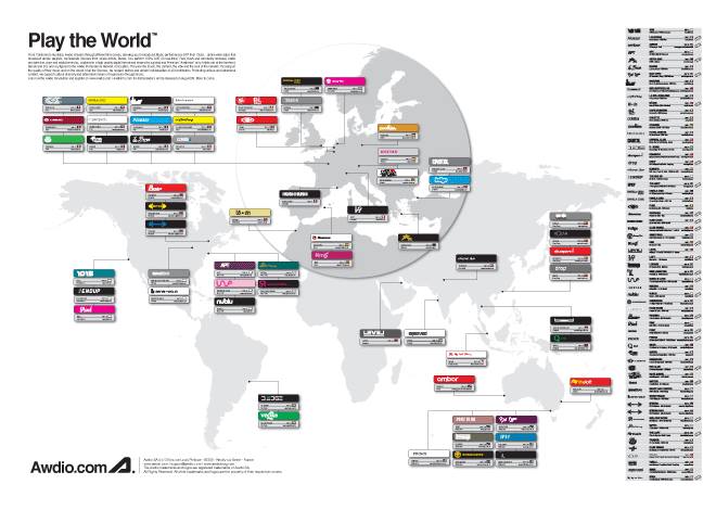 AWDIO carte des clubs