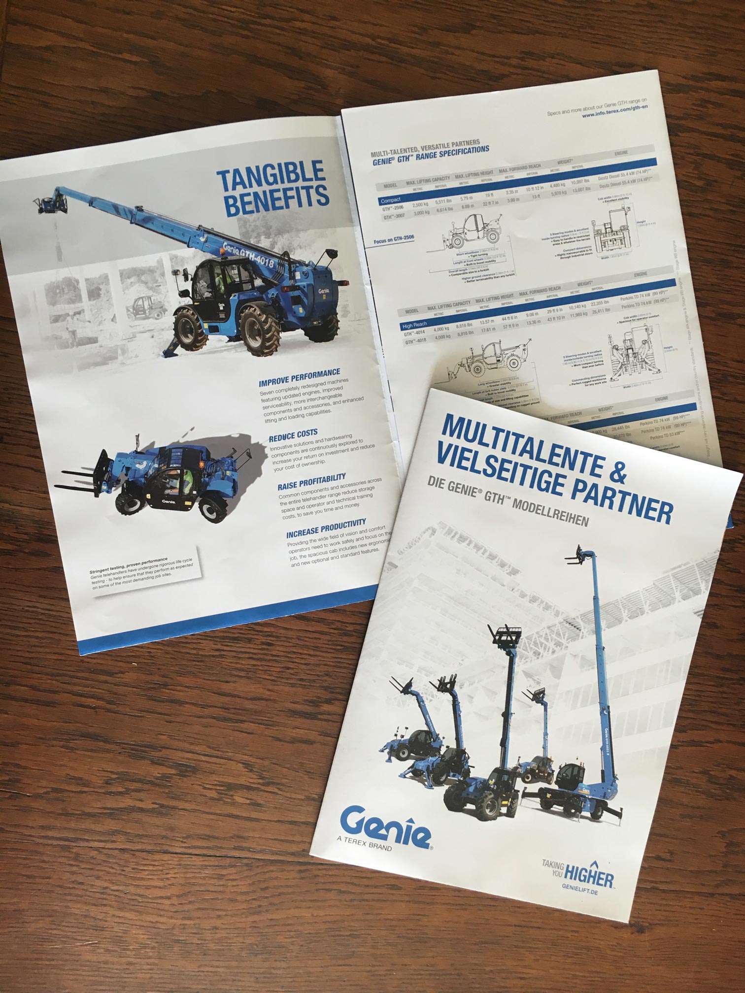 Leaflet dépliant Genie GTH