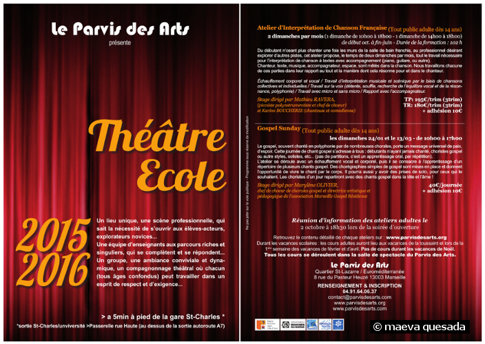 Flyer pour une cole de thtre