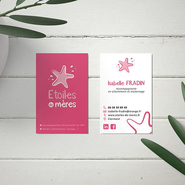 carte de visite pour accompagnatrice allaitement et maternage