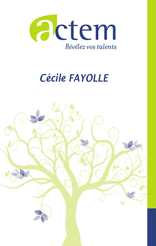 Carte de visite Société de Formation ACTEM (recto)