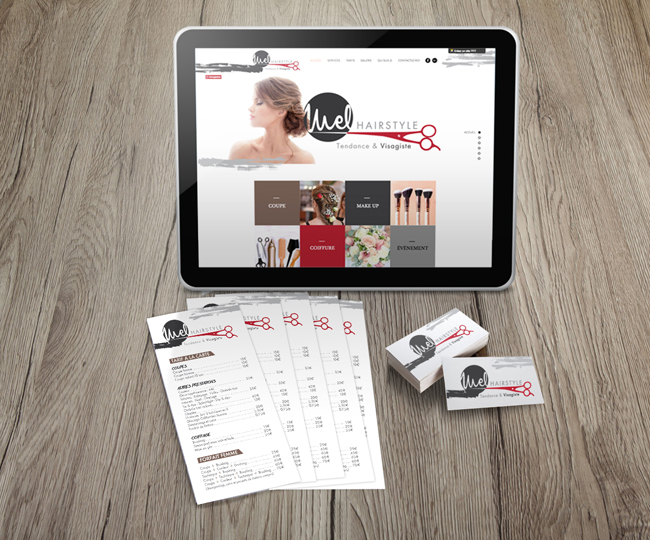 Conception de site internet, flyer et carte de fidélité