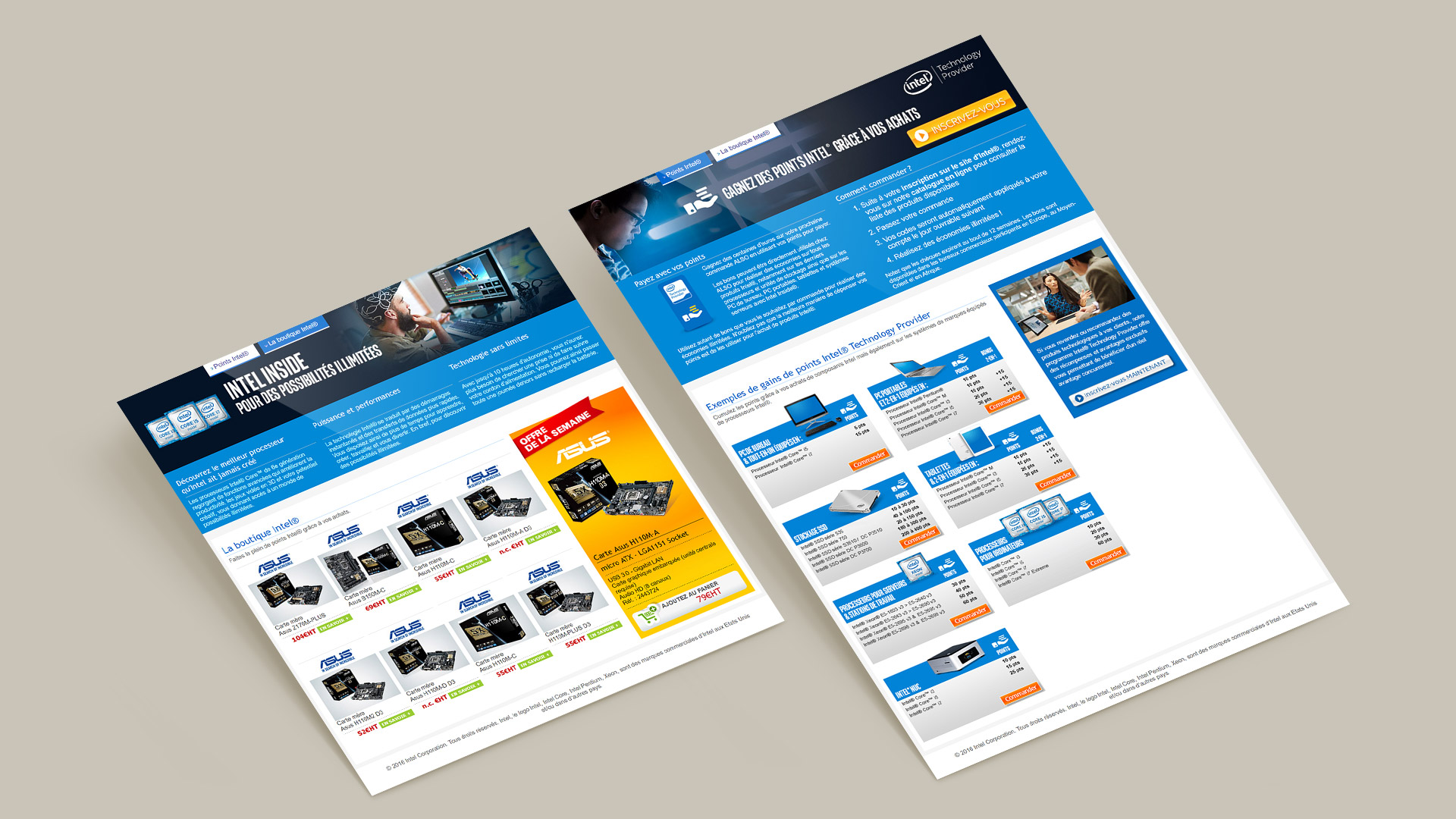 Site internet dédié à Intel