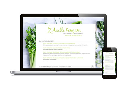 création d'un site WEB, Axelle Pengam, Diététicienne
