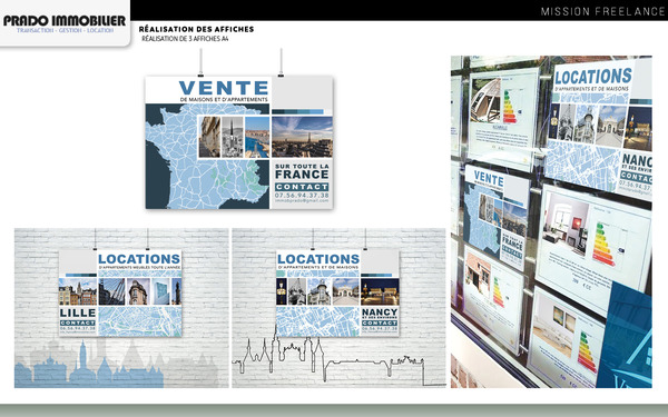 Réalisation des affiches A4 pour une agence immobilier