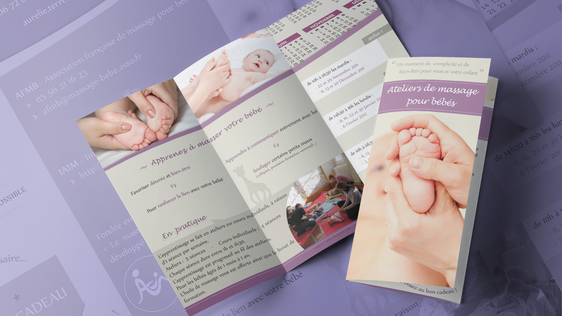 Dépliant - Ateliers de massage pour bébés