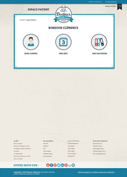 Maquette pour un site internet de prise de rendez-vous m�dicaux