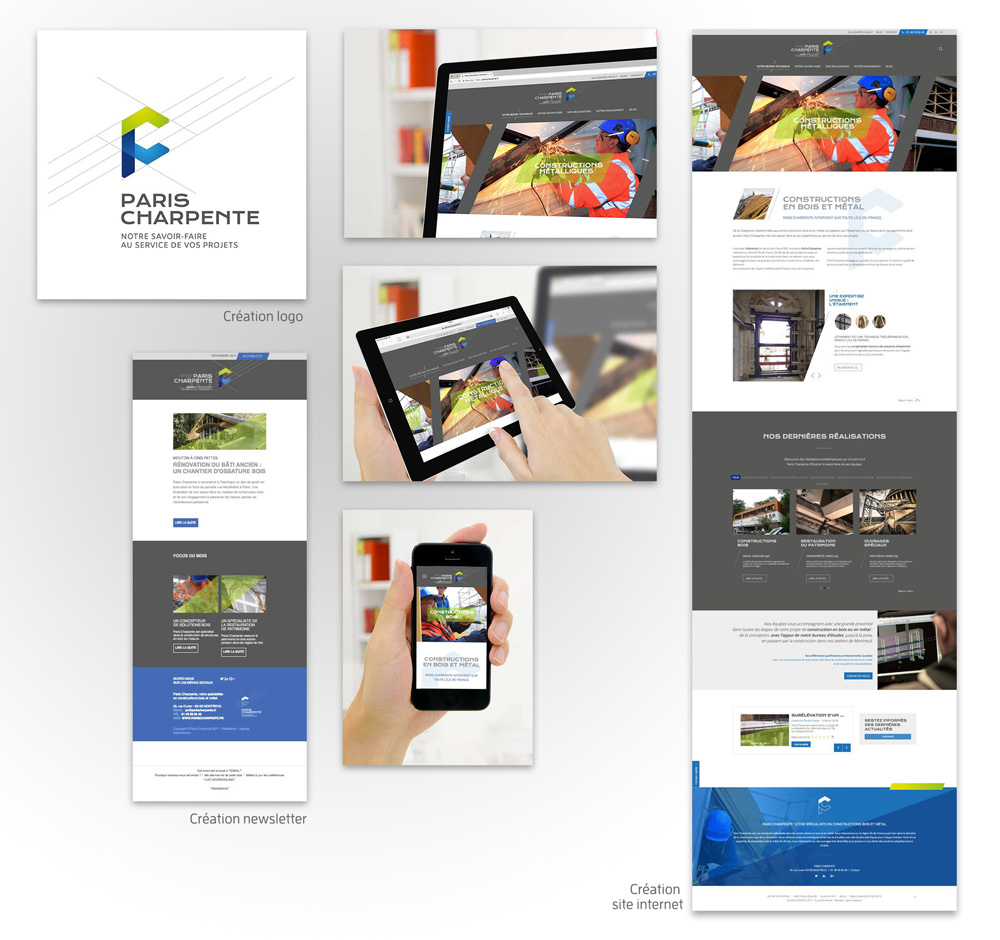 Projet global de communication (logo, charte graphique, site internet, newslett