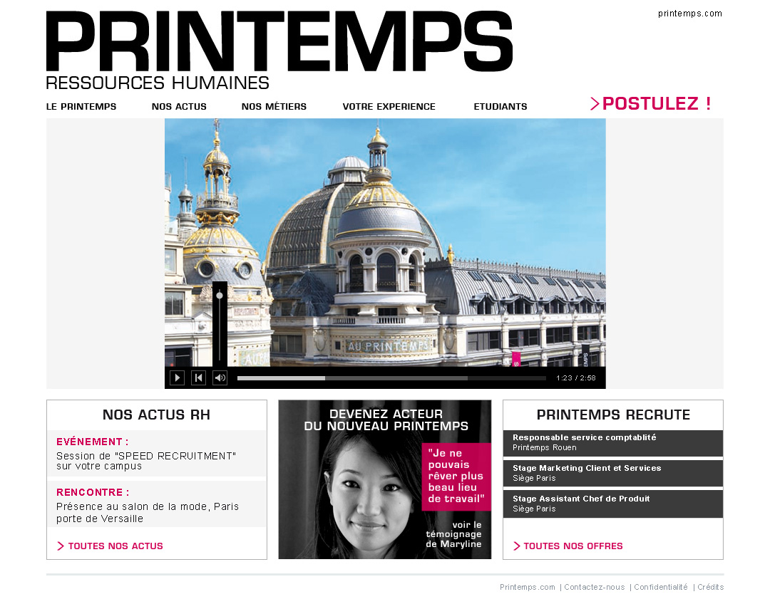 webdesign - Printemps ressources humaines