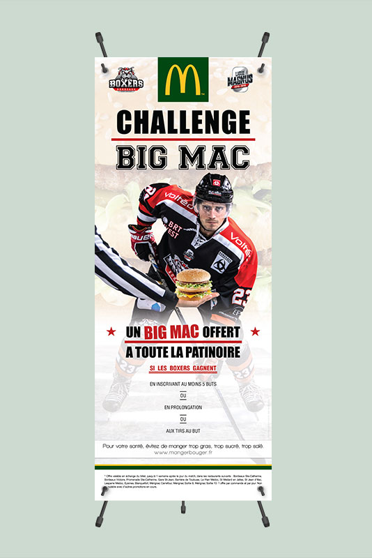 Roll-up - Mc Donald's / Boxers de Bordeaux