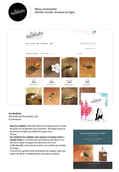 Création de la Marquede bijoux : Les Nudistes