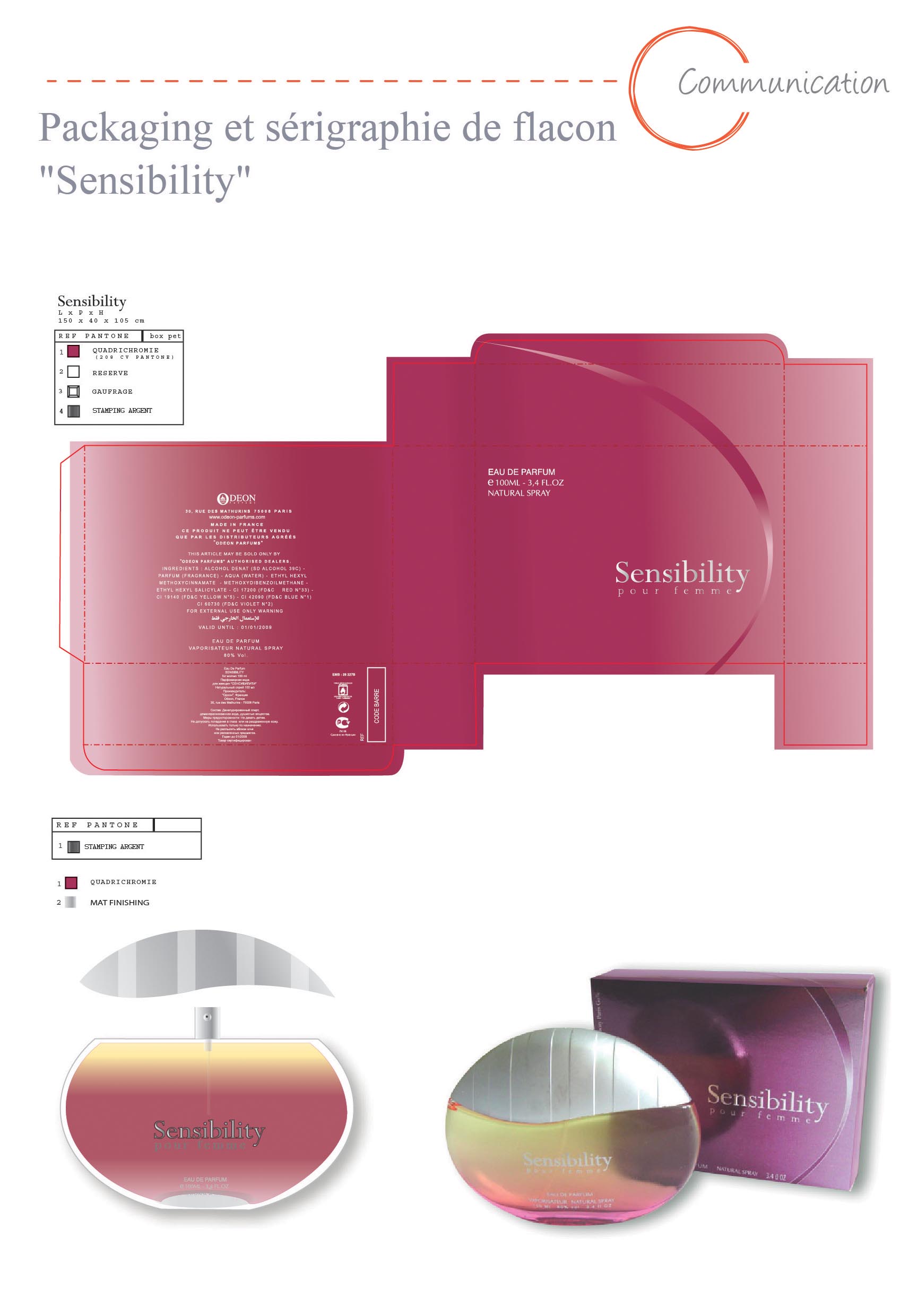 Graphisme - Packagings parfumerie Cosmétiques