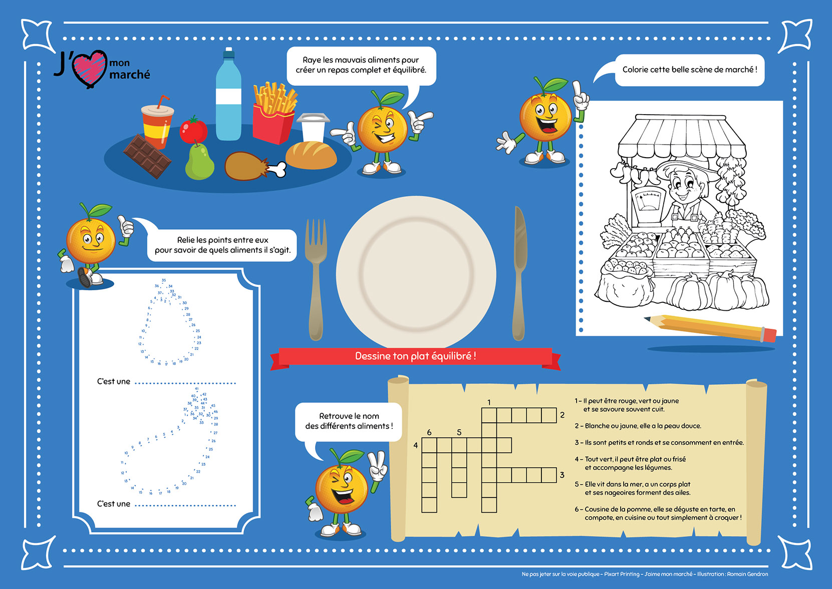 J'aime mon march - Set de table