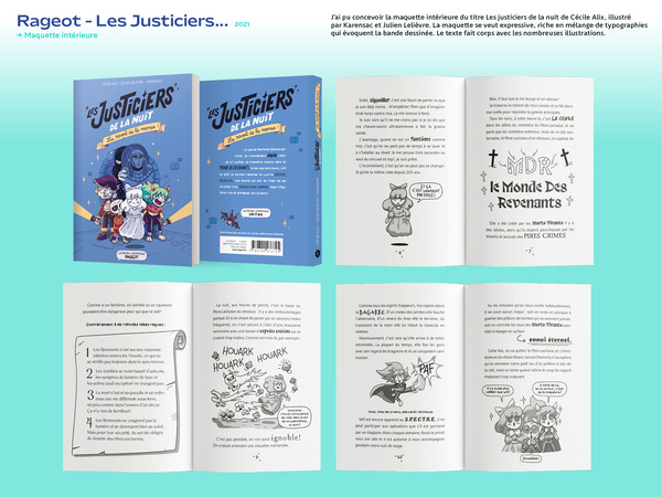Rageot - Les Justiciers de la nuit : Maquette intérieure