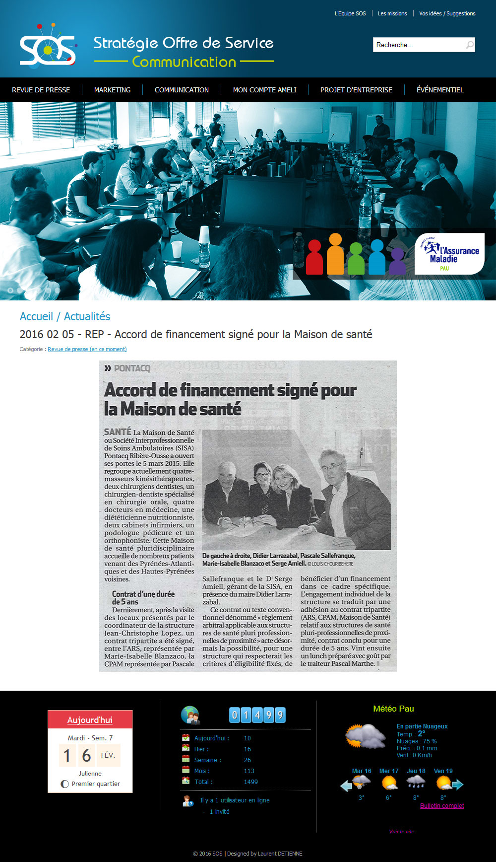 Création site intranet CPAM