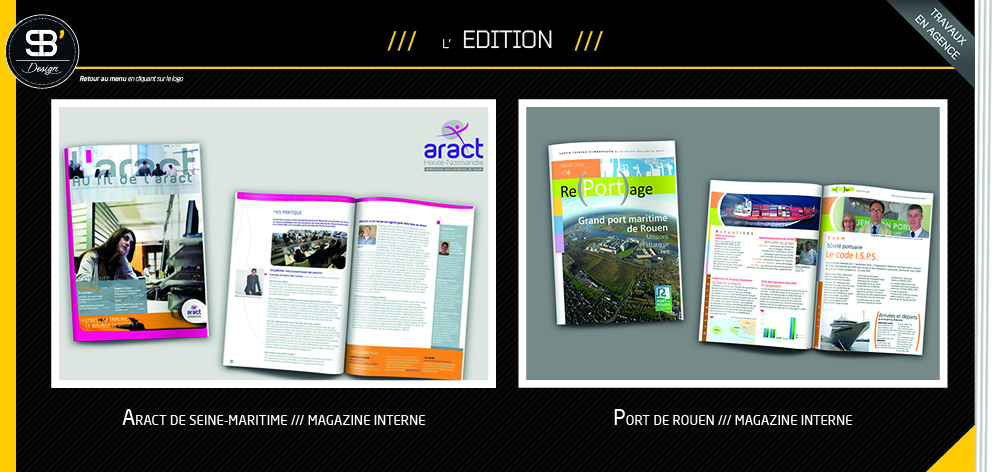 Mise en page de magazines - Communication internes