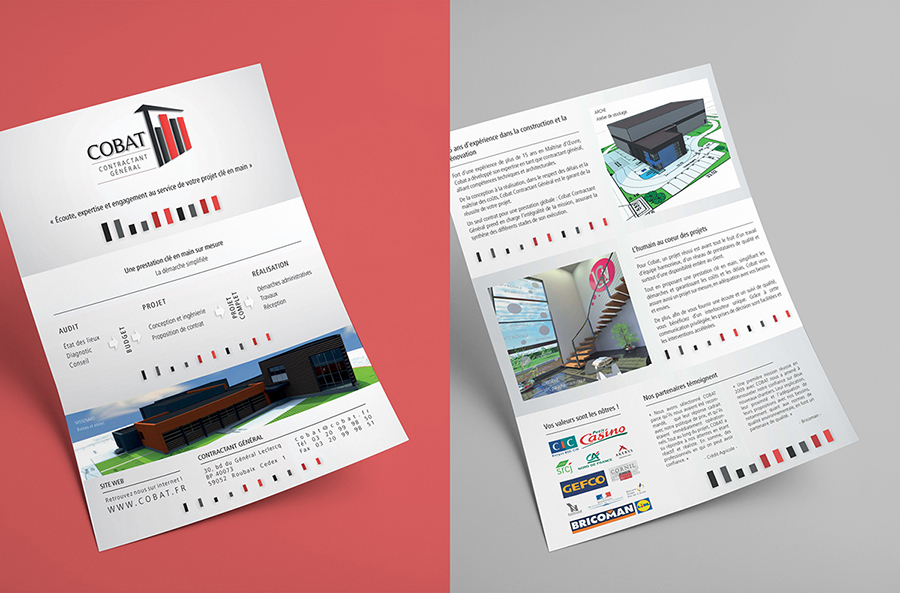 Outil de communication (brochure) pour une entreprise de bâtiment & architecture