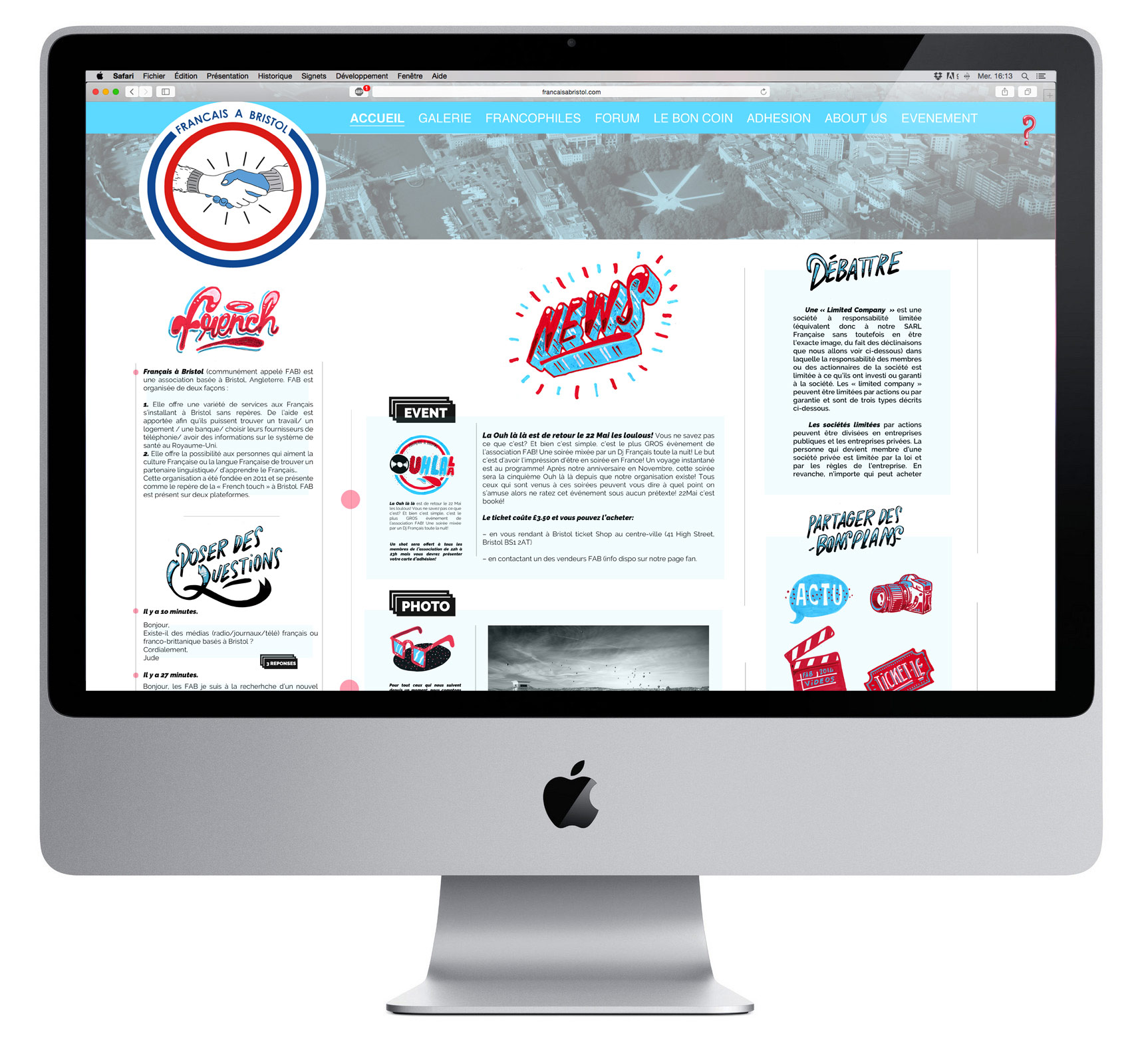 Identité Visuelle et web design / Français à Bristol.