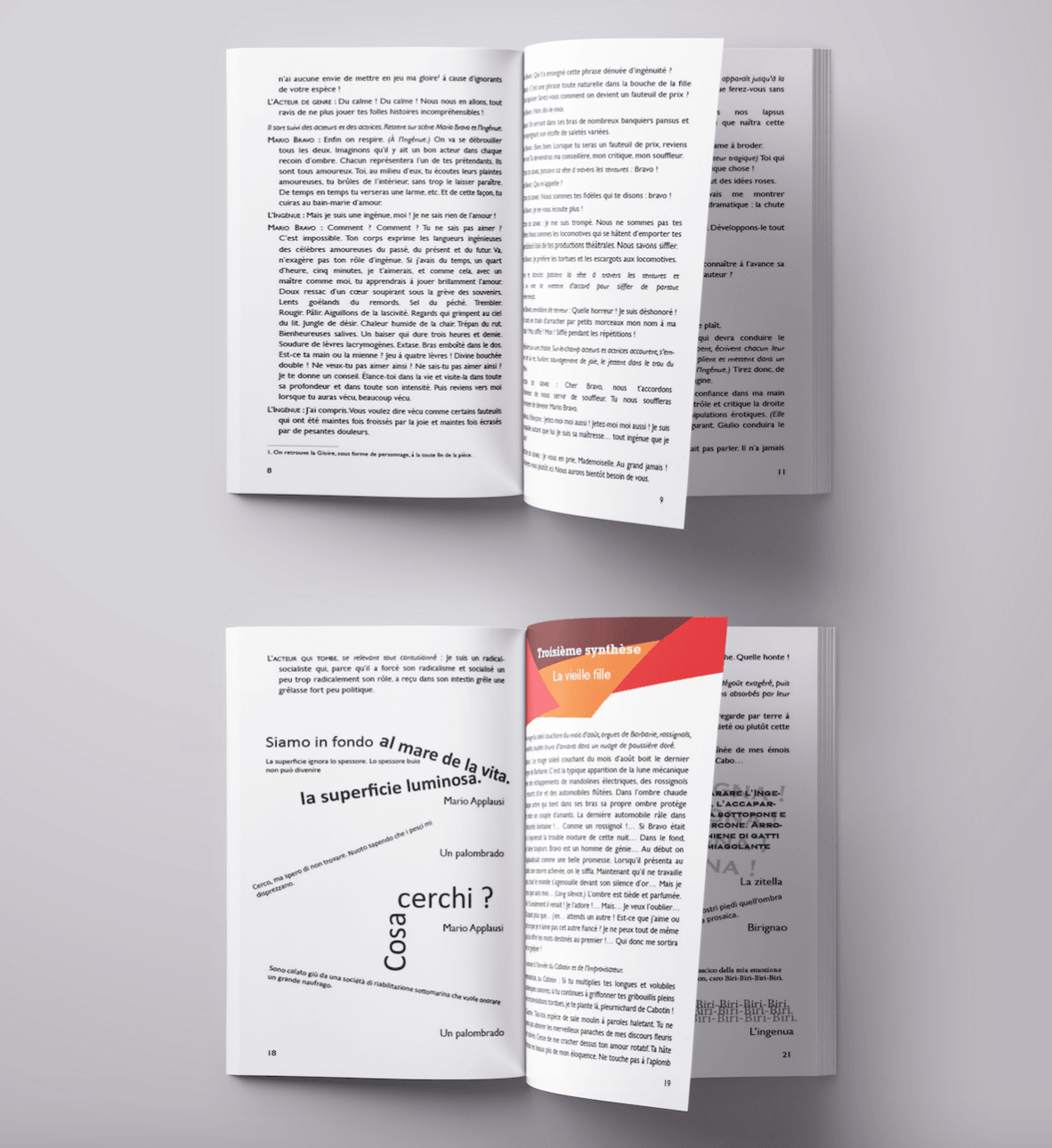 Deux doubles intérieures du livre Le souffleur nu