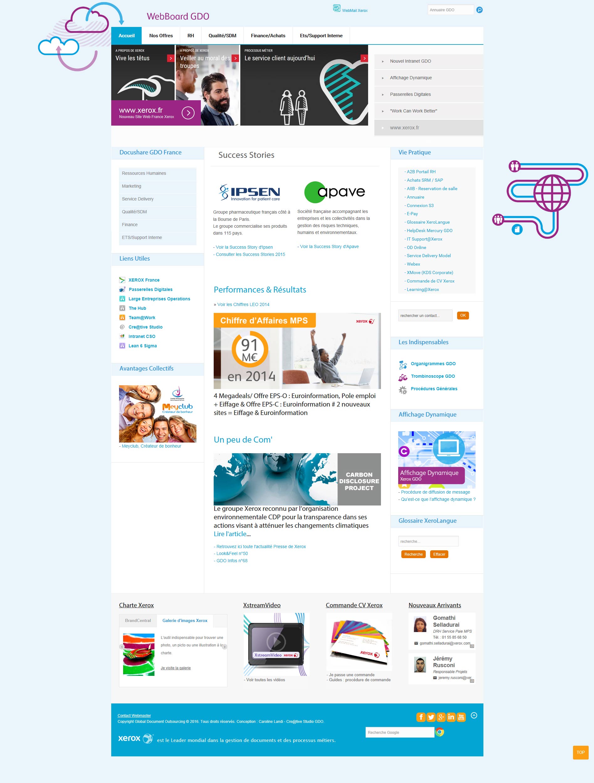 Creation Intranet GDO Xerox - CMS JOOMLA