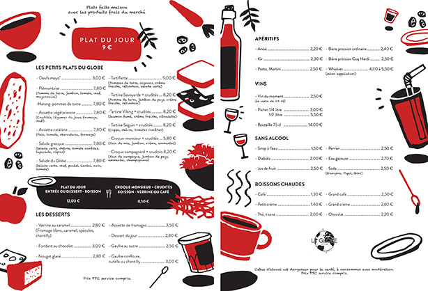 Menu le Globetrotter