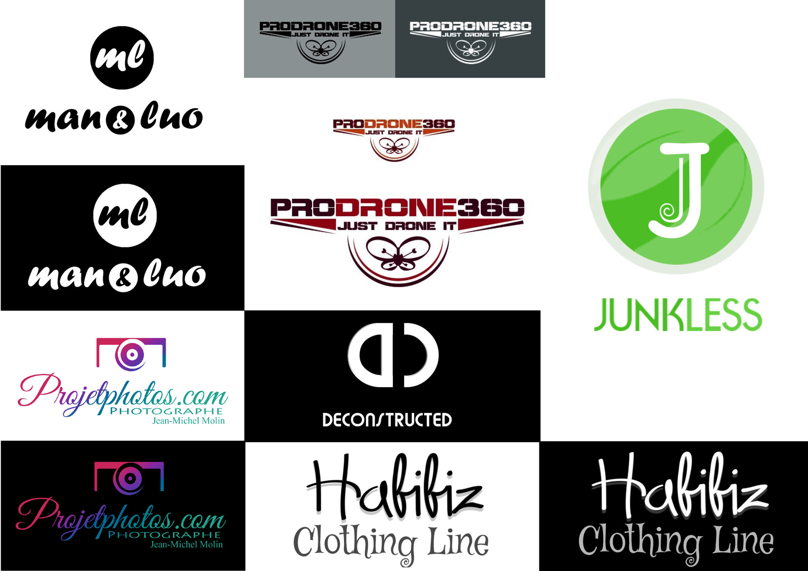 Création de logo pour différents clients