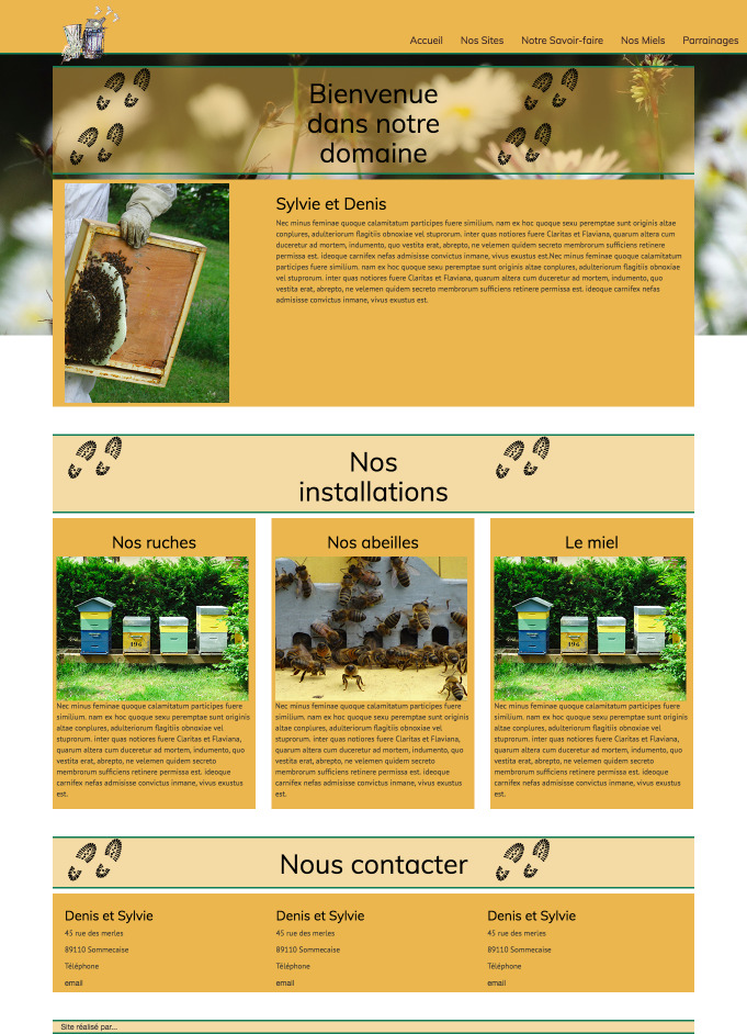site apiculture en construction