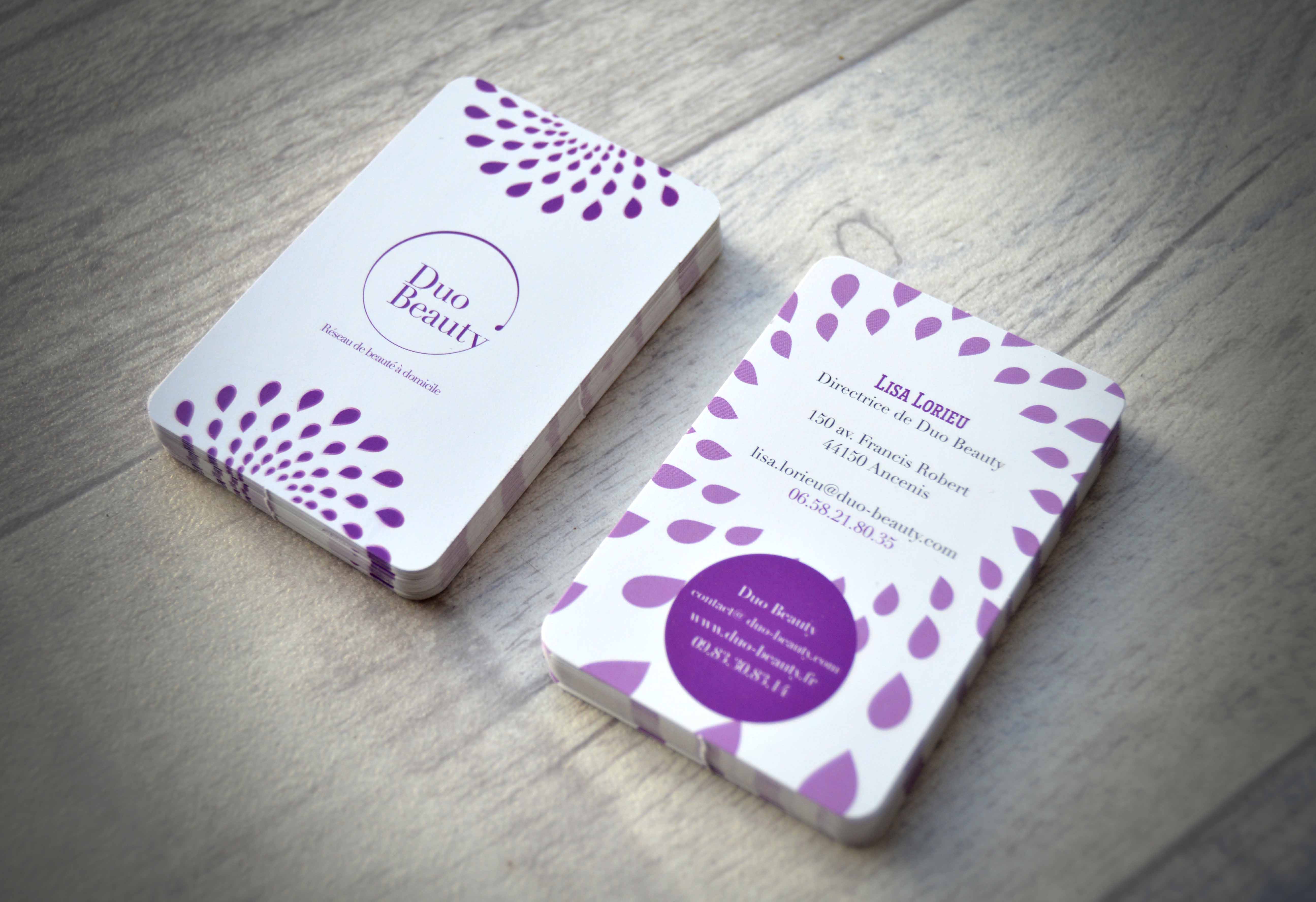 Logo et Carte de visite - Duo Beauty - Entreprise de beauté