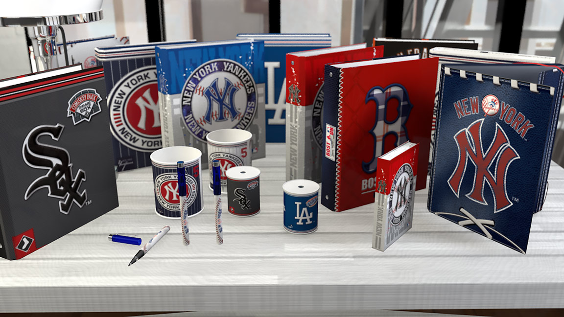 Ambiance produits papeterie MLB