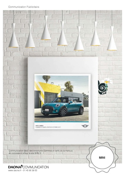 MINI : brochures gammes et tarifs, 7 modèles par trimestre